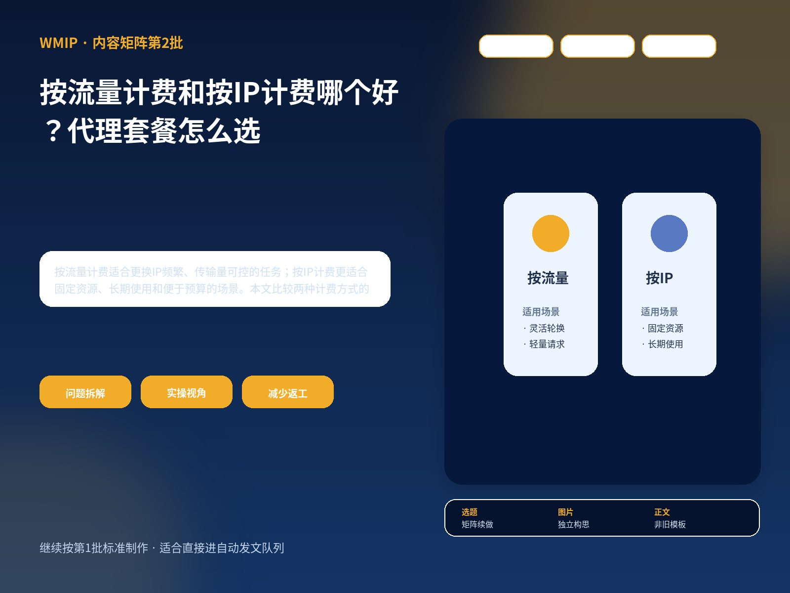按流量计费和按IP计费哪个好？代理套餐怎么选