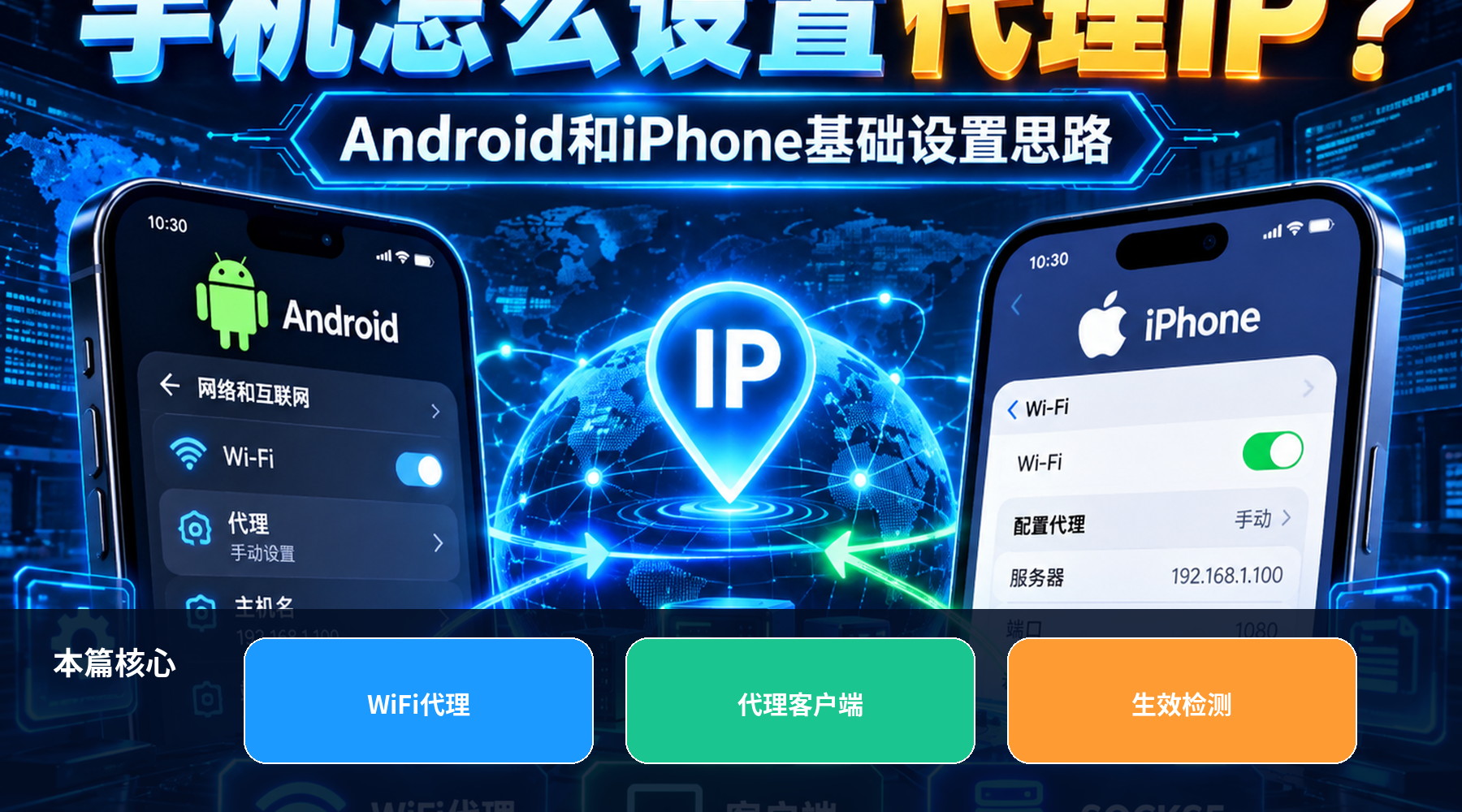 手机怎么设置代理IP？Android和iPhone基础设置思路