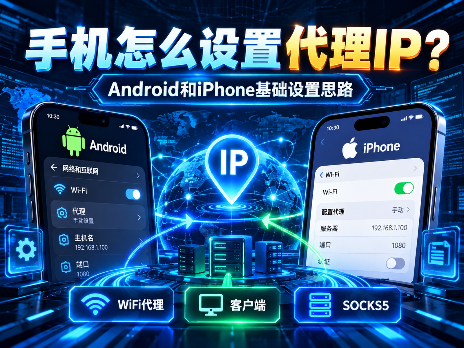 手机怎么设置代理IP？Android和iPhone基础设置思路