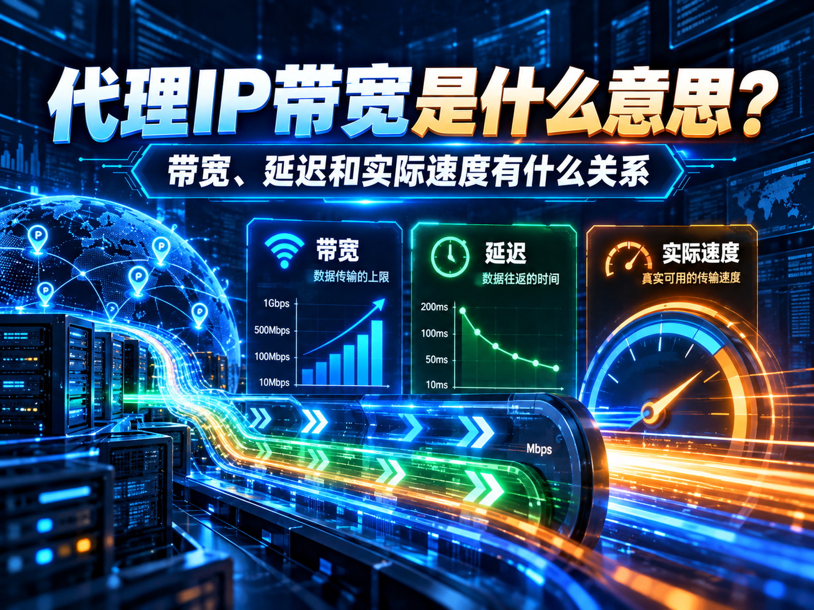 代理IP带宽是什么意思？带宽、延迟和实际速度有什么关系